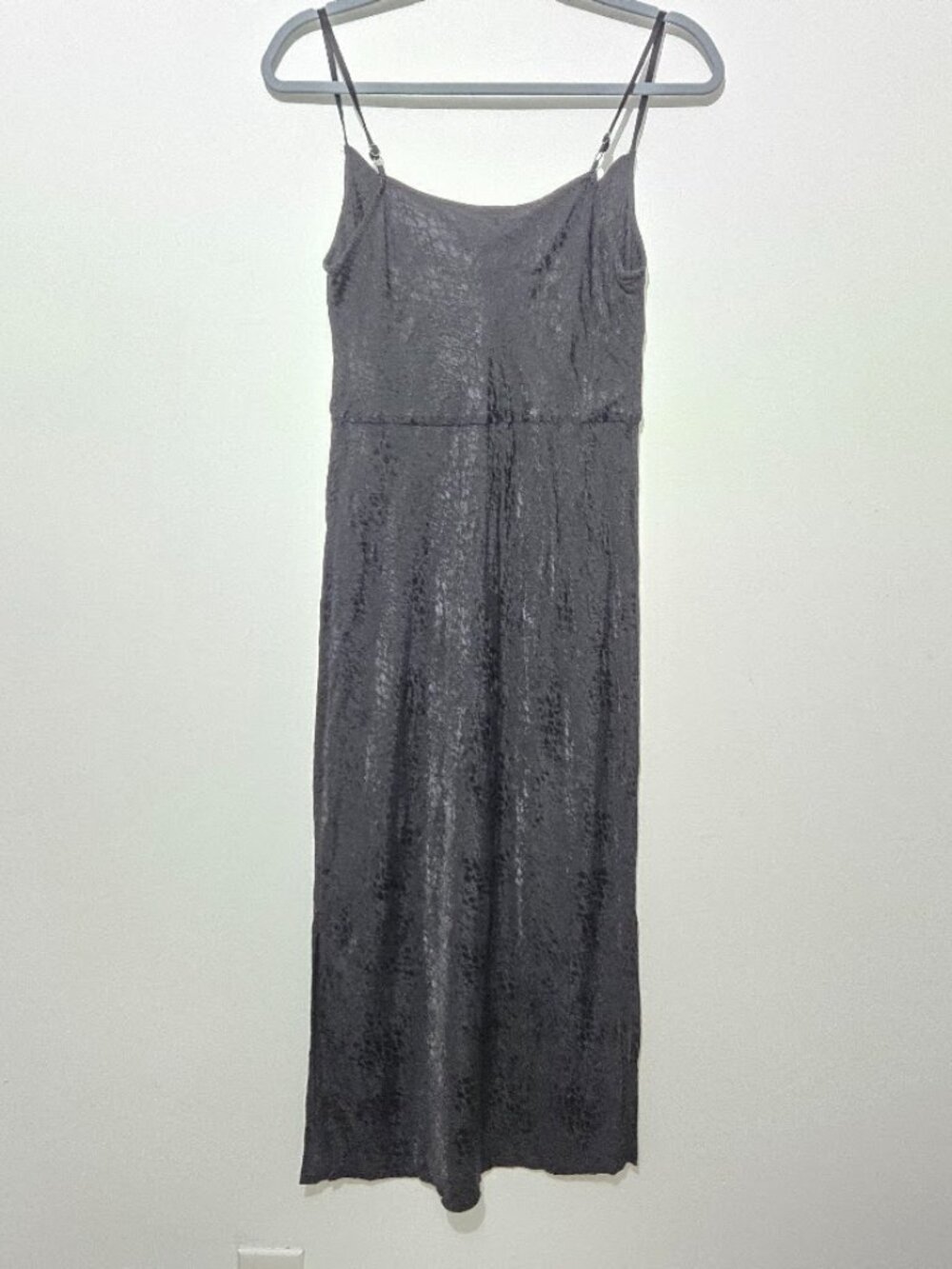 Anthropologie Amelie Jacquard Slip Midi Dress Size 4 Cowl Neck Slit Party Event - Picture 4 of 14